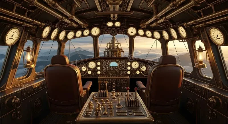 澳门赌场APP下载蒸汽飞艇驾驶舱内部