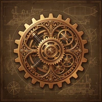 澳门赌场蒸汽朋克齿轮标志